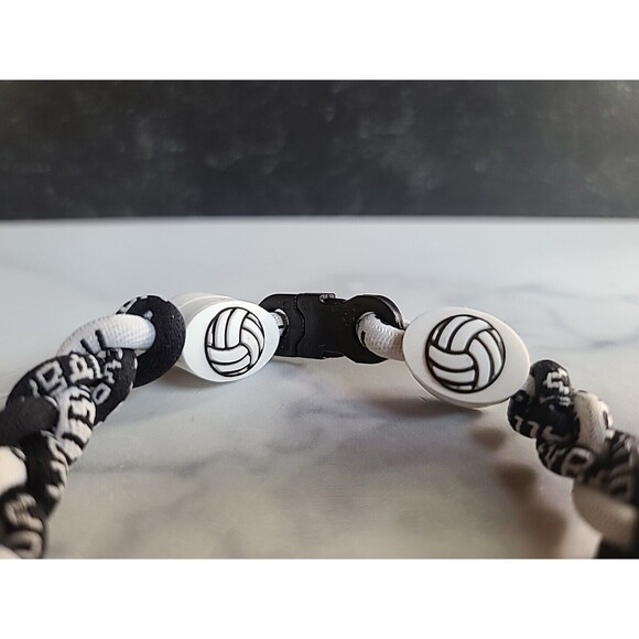 Volleyball Themed Braided Bracelet - Picture 3 of 10